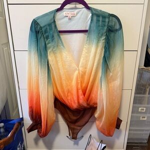Flying Tomato Vibrant Ombre Blouse